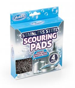 4 PACK S/STEEL SCOURING PADS DISPLAY
