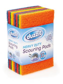 HEAVY DUTY SCOURING PAD ASSTD 10PK