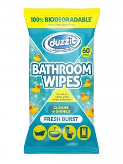 DUZZIT BIOD BATHROOM WIPES FRESH BURST 60pk