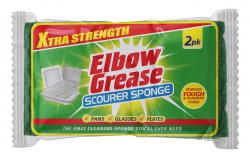 ELBOW GREASE SUPER STRONG SCOURER SPONGE 2PK
