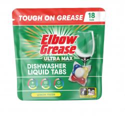 ELBOW GREASE ULTRA MAX DISHWASHER LIQUID TABS-18PK