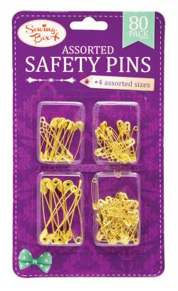 SAFETY PINS-ASS. SIZES GOLD