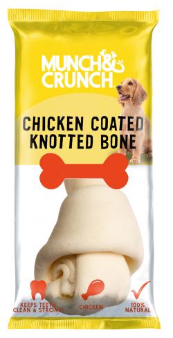 CHICKEN COATED KNOTTED BONE
