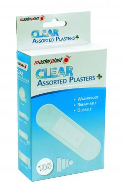 ASST CLEAR PLASTERS 100pk