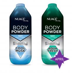 BODY POWDER 250G  (TALC FREE)-COOL MUSK/AQUA FRESH