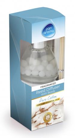 REED DIFFUSER WITH BEADS 50ML - PURE COTTON