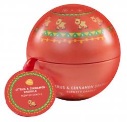 150G BAUBLE CANDLE - CITRUS & CINNAMON SPARKLE