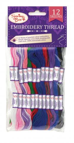 EMBROIDERY THREAD 12pk