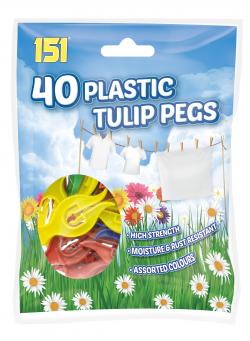 PLASTIC TULIP PEGS 40pk