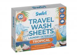TRAVEL PK LAUNDRY DETERGENT SHEETS TROP 20pk