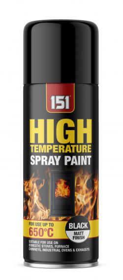 MATT BLACK HIGH TEMP 650øC SPRAY PAINT - 400ML